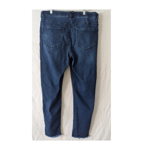 Democracy button-up, ab-control distressed jeans (Size 10) - Picture 2 of 5